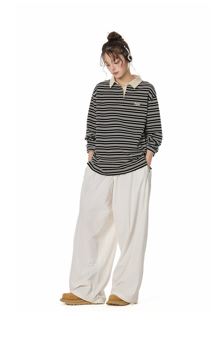 Street Relaxed Wide-Leg Banding Pants TSBP0276