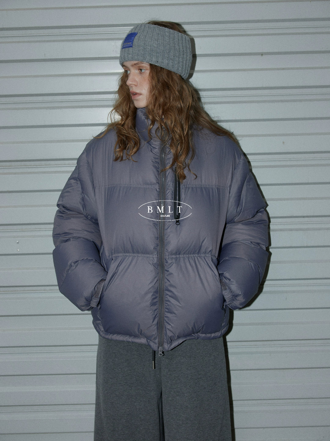 BMLT [Manman] solid color stand-up collar 90 white duck down jacket winter thickened warm loose bread jacket