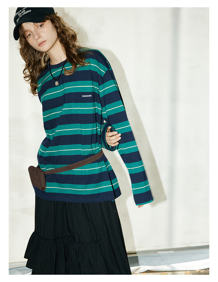 Retro Stripe Cotton Tee BMCT0266