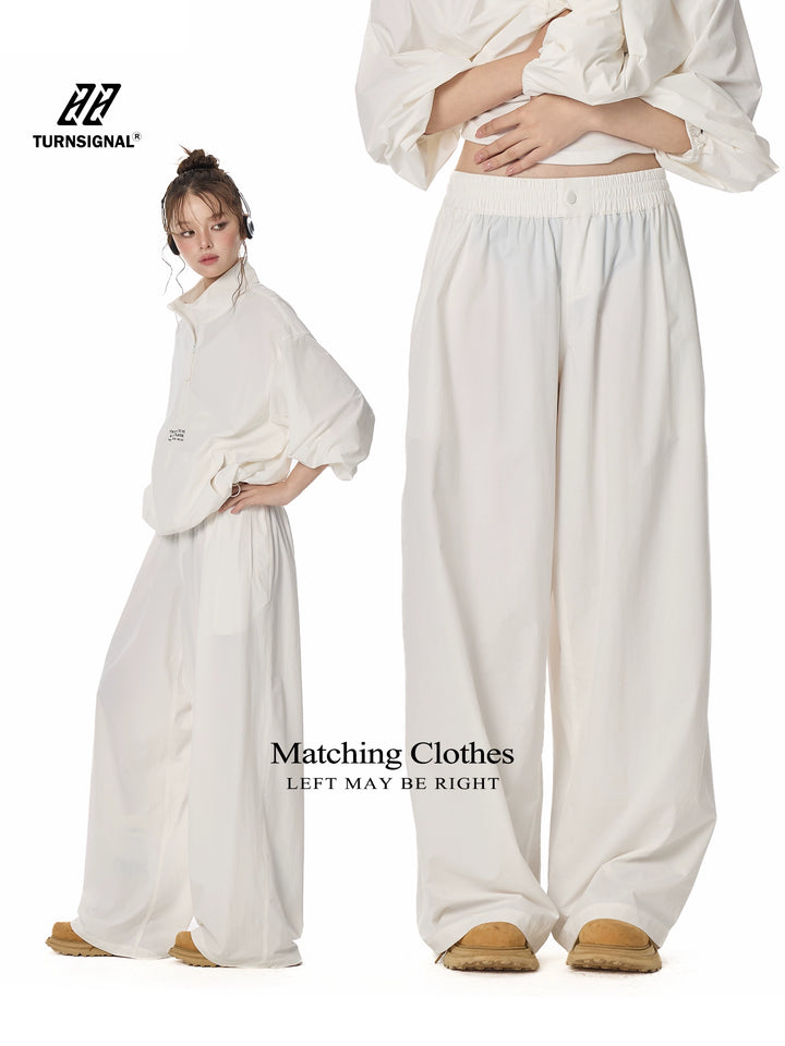 Street Relaxed Wide-Leg Banding Pants TSBP0276