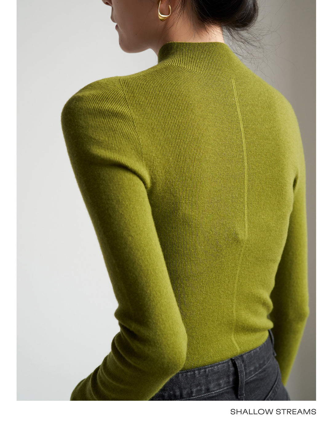 Silkline Merino Mock Neck Knit Top SSKT0316