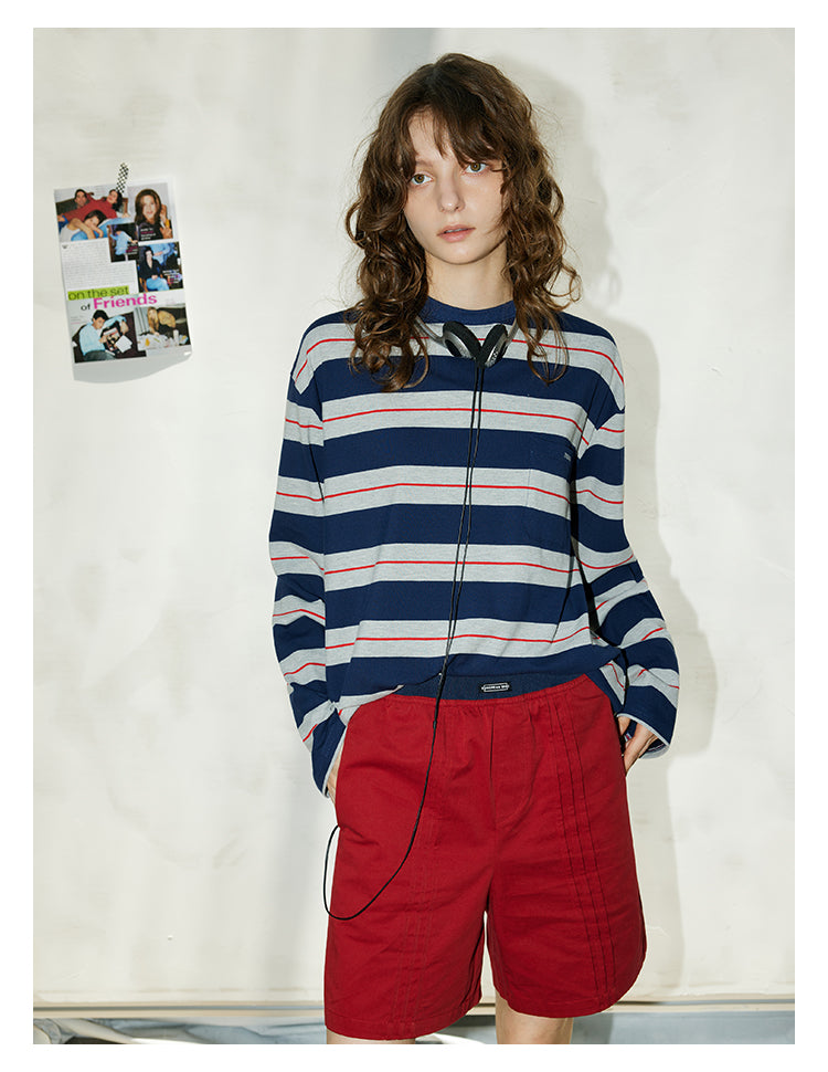 Retro Stripe Cotton Tee BMCT0266