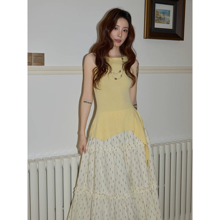 Butterline Asymmetric Knit Top KKKT0330