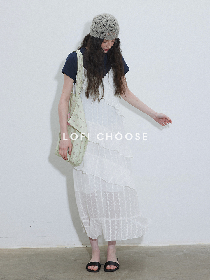 Lofi Petal Drape Maxi Dress LCMD0216