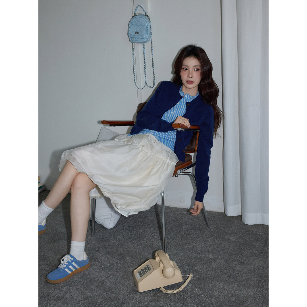 Azure Layer Knit Cardigan KKLC0237