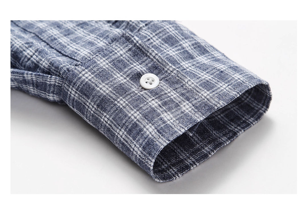 Oversized Plaid Button-Up Shirt TSBS0267