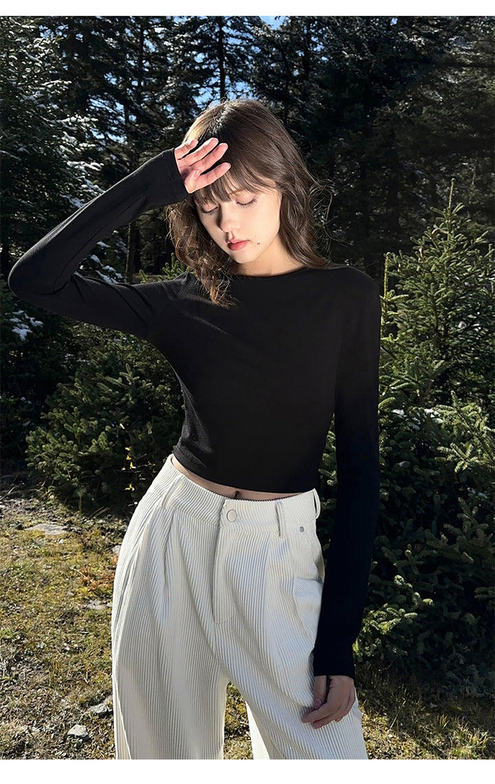 Sculpted Fit Cropped Long Sleeve NHLS0259