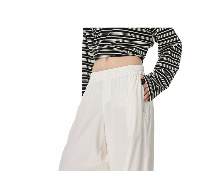 Street Relaxed Wide-Leg Banding Pants TSBP0276