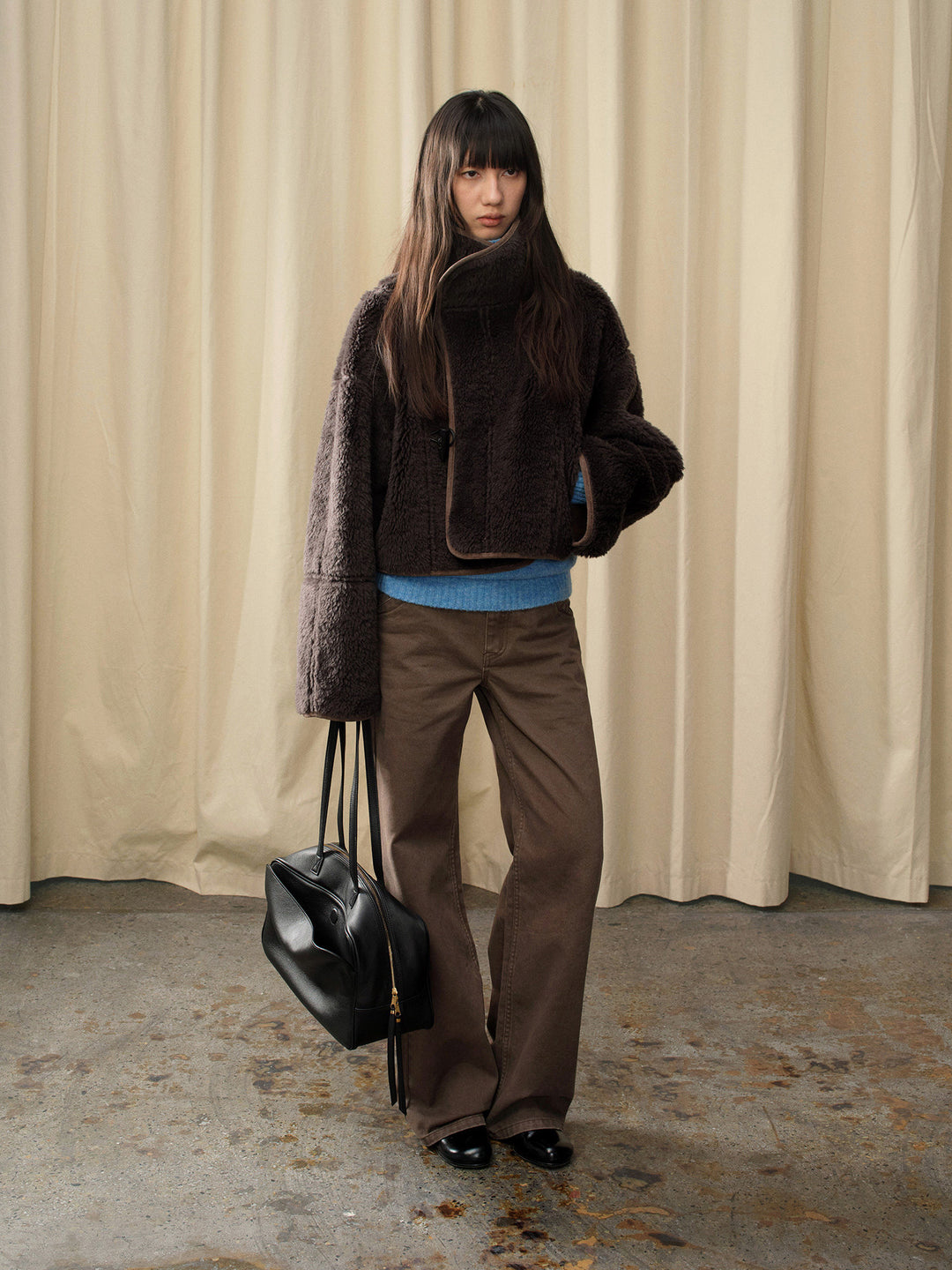 Vintage Cocoa Twill Straight-Leg Pants UUSP0310