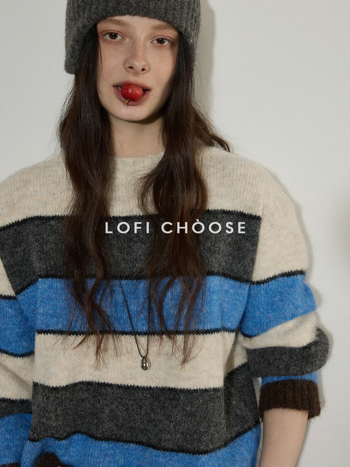 Harbor Stripe Wool-Blend Knit Sweater LCKS0311