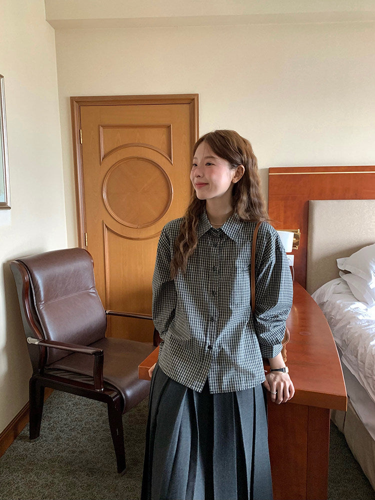 Vintage Pleat Midi Skirt WSMS0331