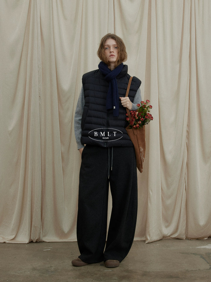 BMLT [Yinshuo] autumn and winter Korean ribs light and thin down vest new national standard 90 white duck down layered warm jacket