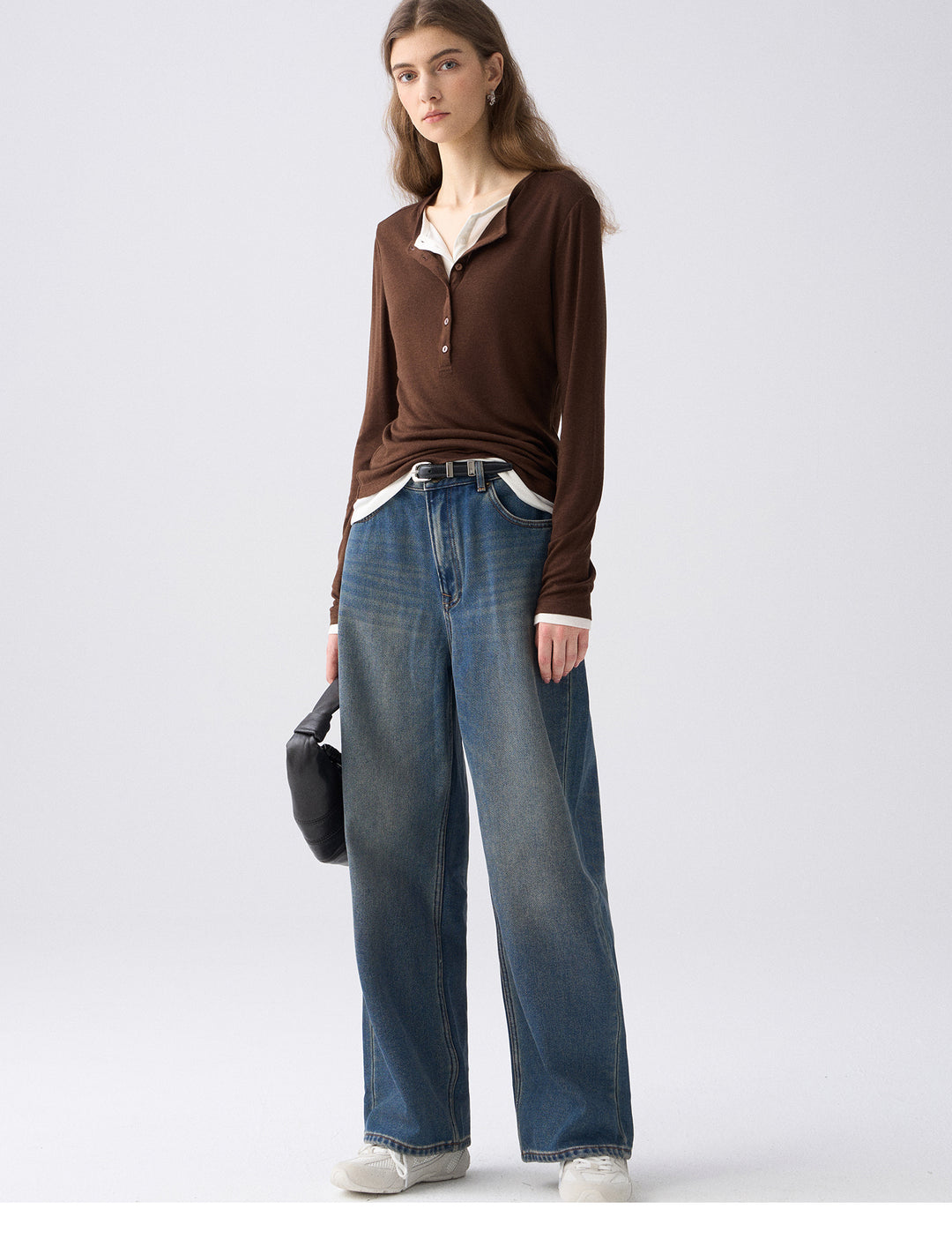 Premium Button Henley Knit Top SSKT0280