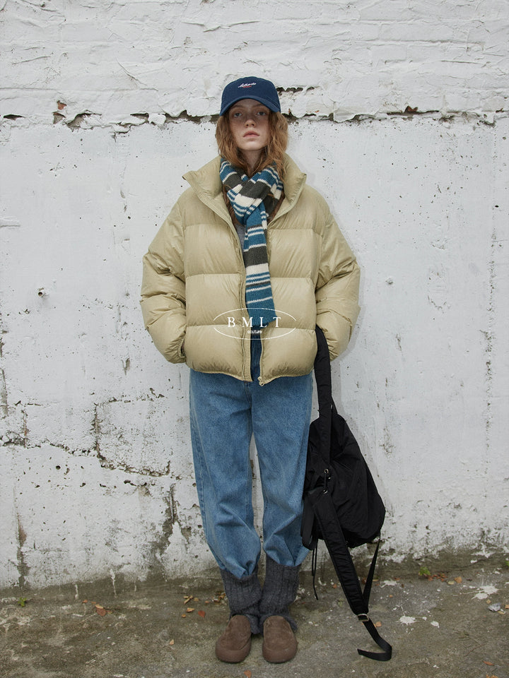 BMLT Xili Memory] Winter 90 duck down Korean stand-up collar down jacket thickened warm bread jacket