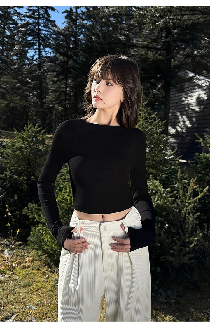 Sculpted Fit Cropped Long Sleeve NHLS0259