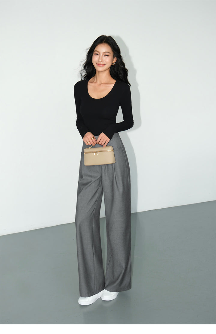 U-Neck Curve Hug Cropped Top NHCT0260