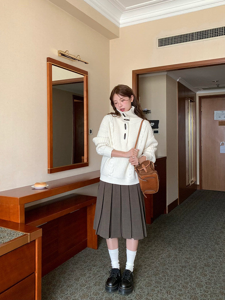 Vintage Pleat Midi Skirt WSMS0331