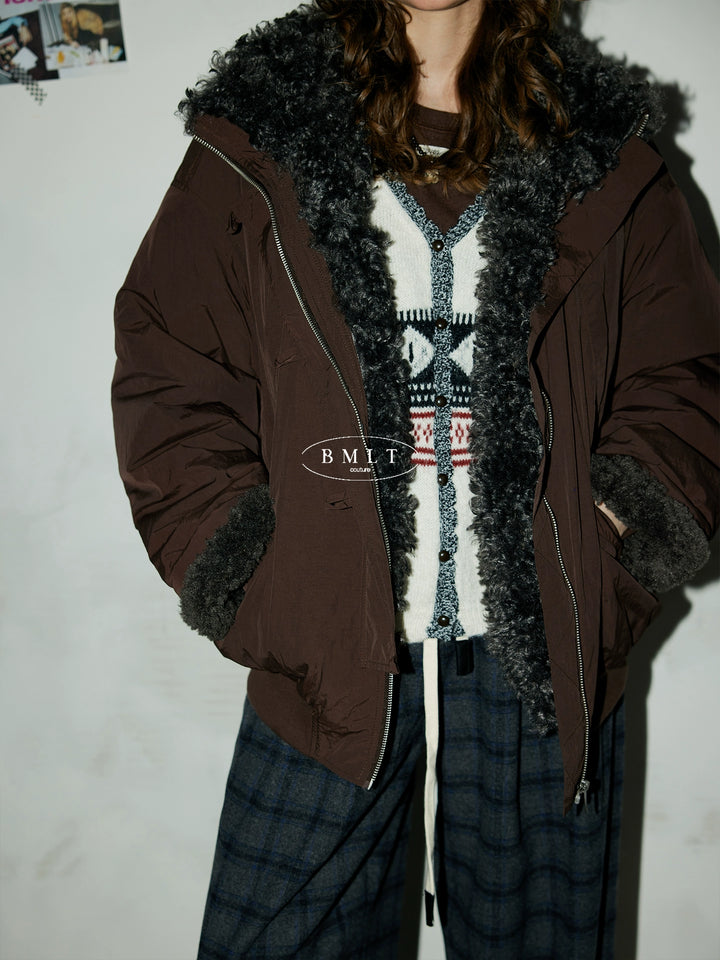 Cozy Fur-Lined Nylon Jacket BMNJ0294