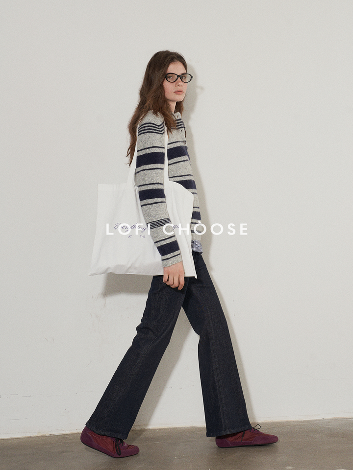 Cozy Stripe Polo Knit LCPK0264