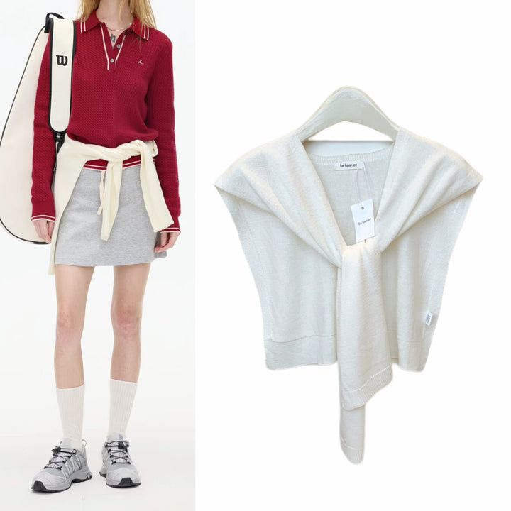 Airy Silk Knit Scarf Vest WMSV0332