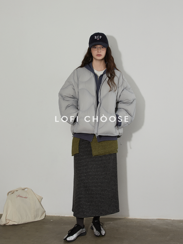 Wave Quilted Cotton Down Jacket LCDJ0305