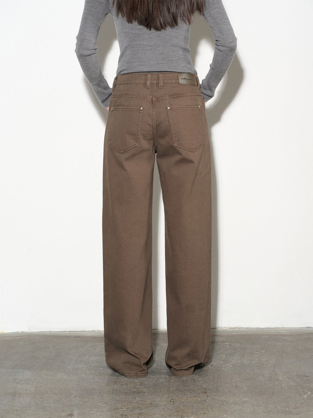 Vintage Cocoa Twill Straight-Leg Pants UUSP0310