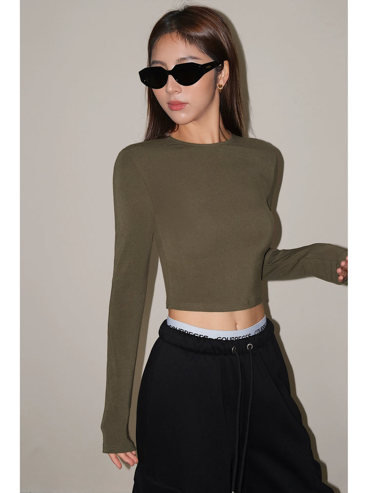 Sculpted Fit Cropped Long Sleeve NHLS0259