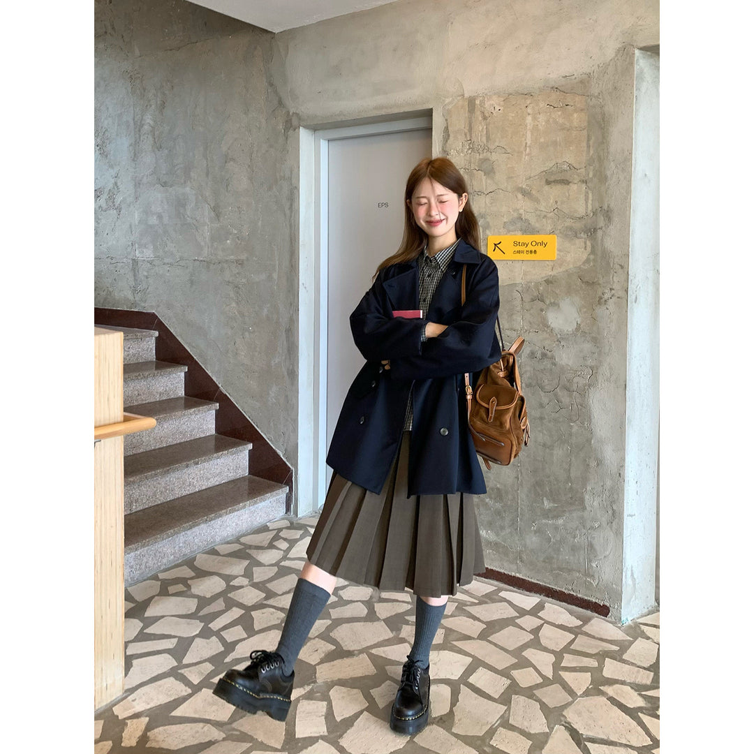 Vintage Pleat Midi Skirt WSMS0331