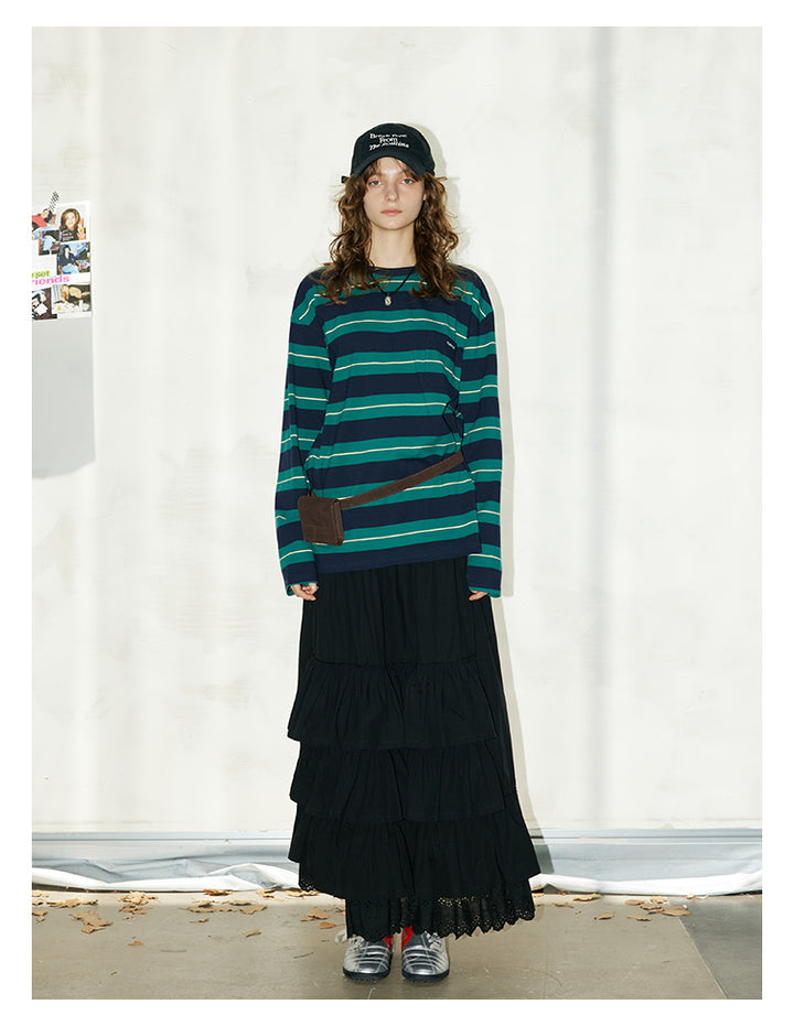 Retro Stripe Cotton Tee BMCT0266