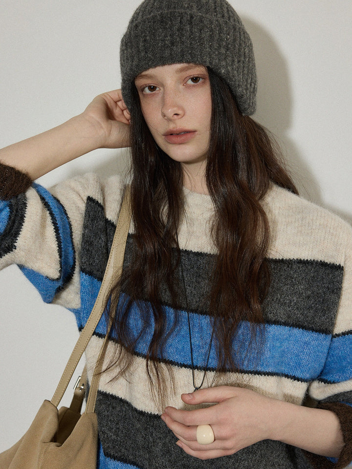 Harbor Stripe Wool-Blend Knit Sweater LCKS0311