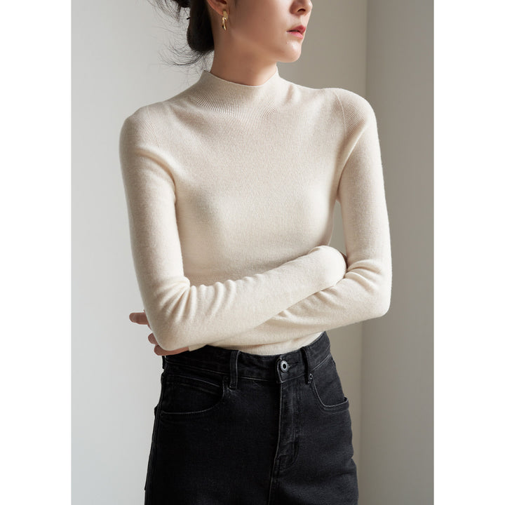 Silkline Merino Mock Neck Knit Top SSKT0316