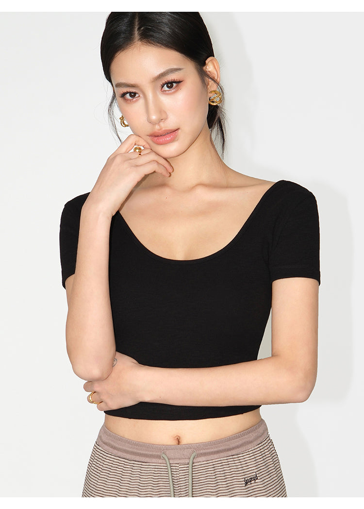 Essential Reversible Square Neck Tee NHSN0187