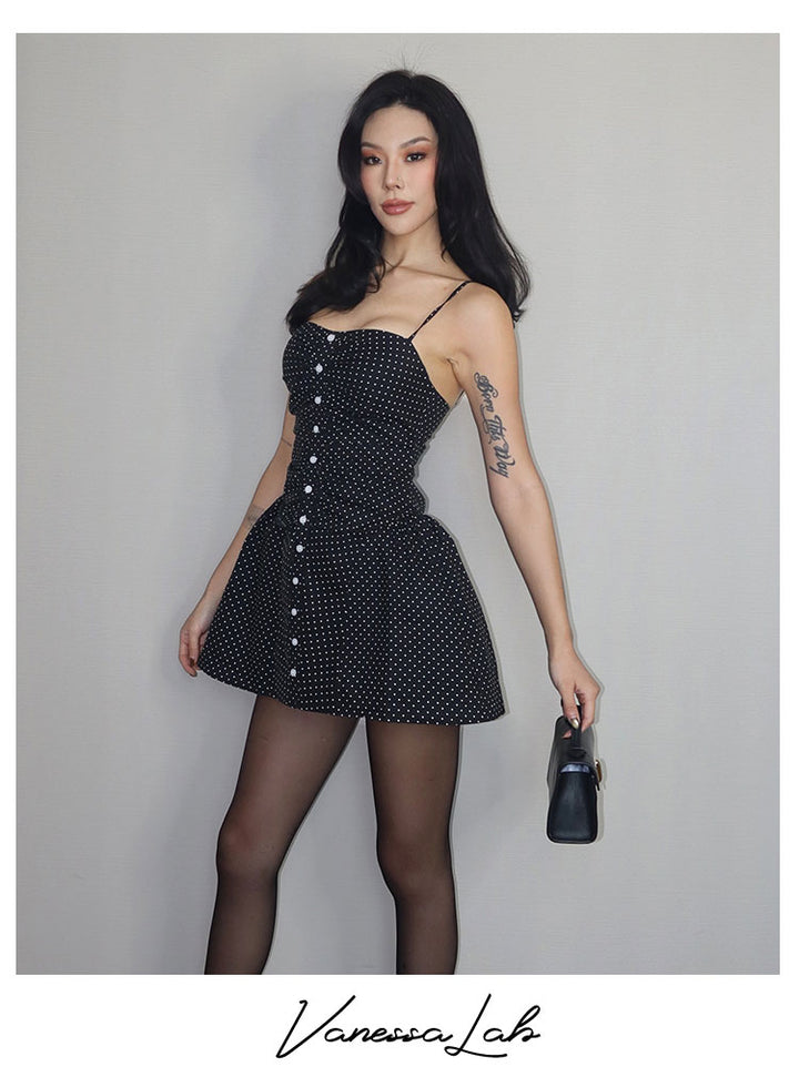 Midnight Dots Corset Dress VLCD0241