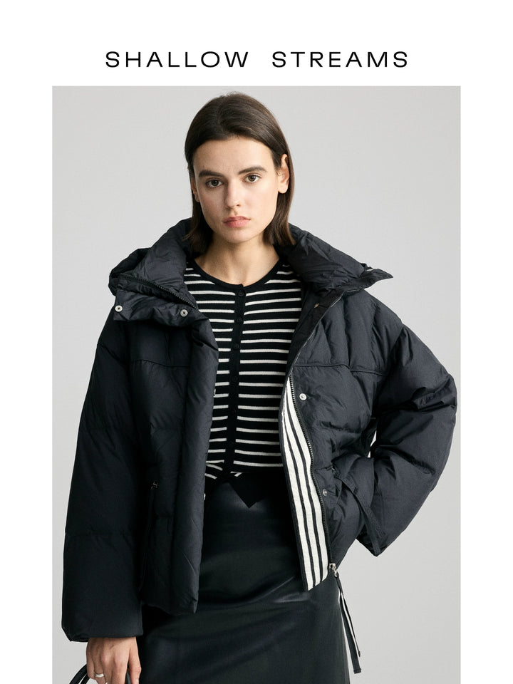 Classic Black Hooded Down Puffer Jacket SSCJ0078