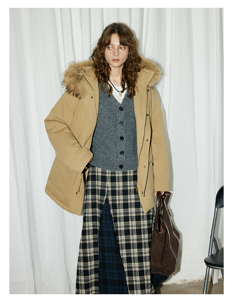 Sandstone Fur-Trim Cotton Parka BMPK0297