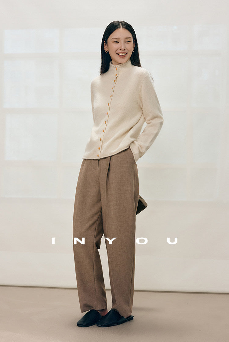 Tailored Ease Wool-Blend Slacks IYWS0320