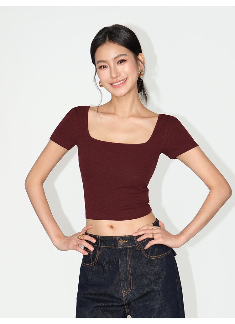 Essential Reversible Square Neck Tee NHSN0187