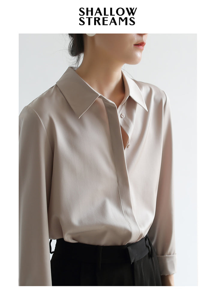Luxe Drape Satin Blouse SSSB0184