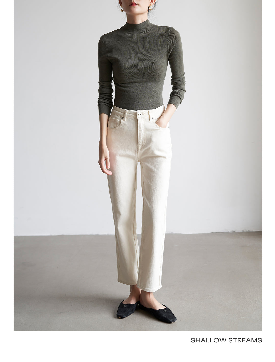 Soft Frame High-Rise Straight Jeans SSSJ0183