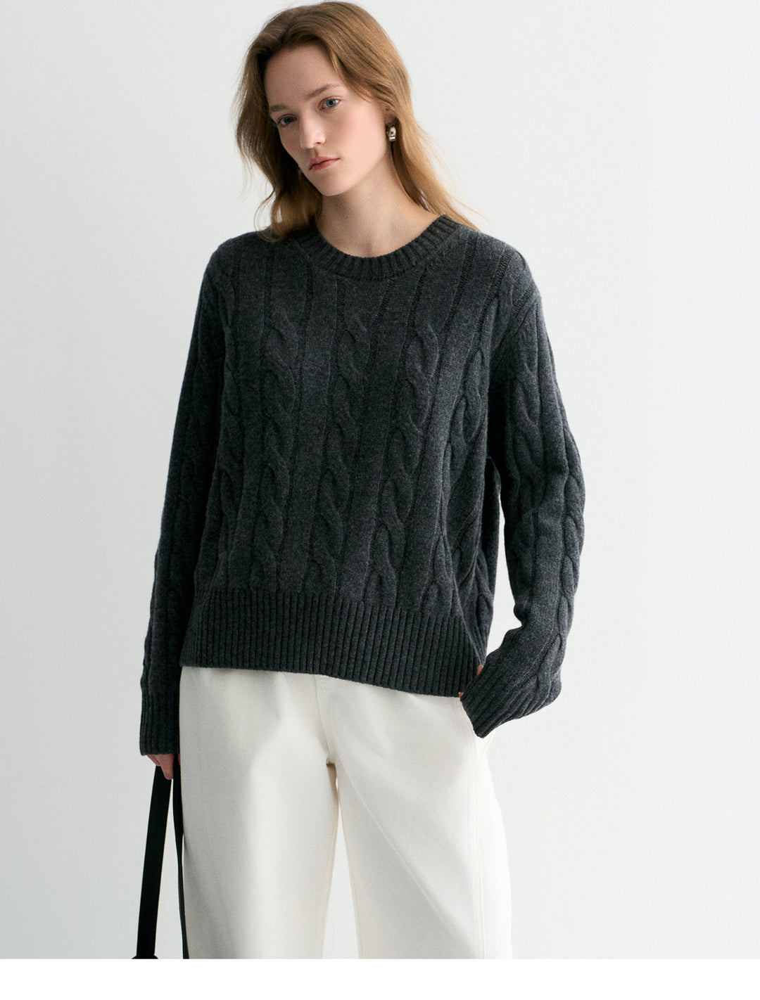 Luna Cable Wool Knit Sweater SSKS0315