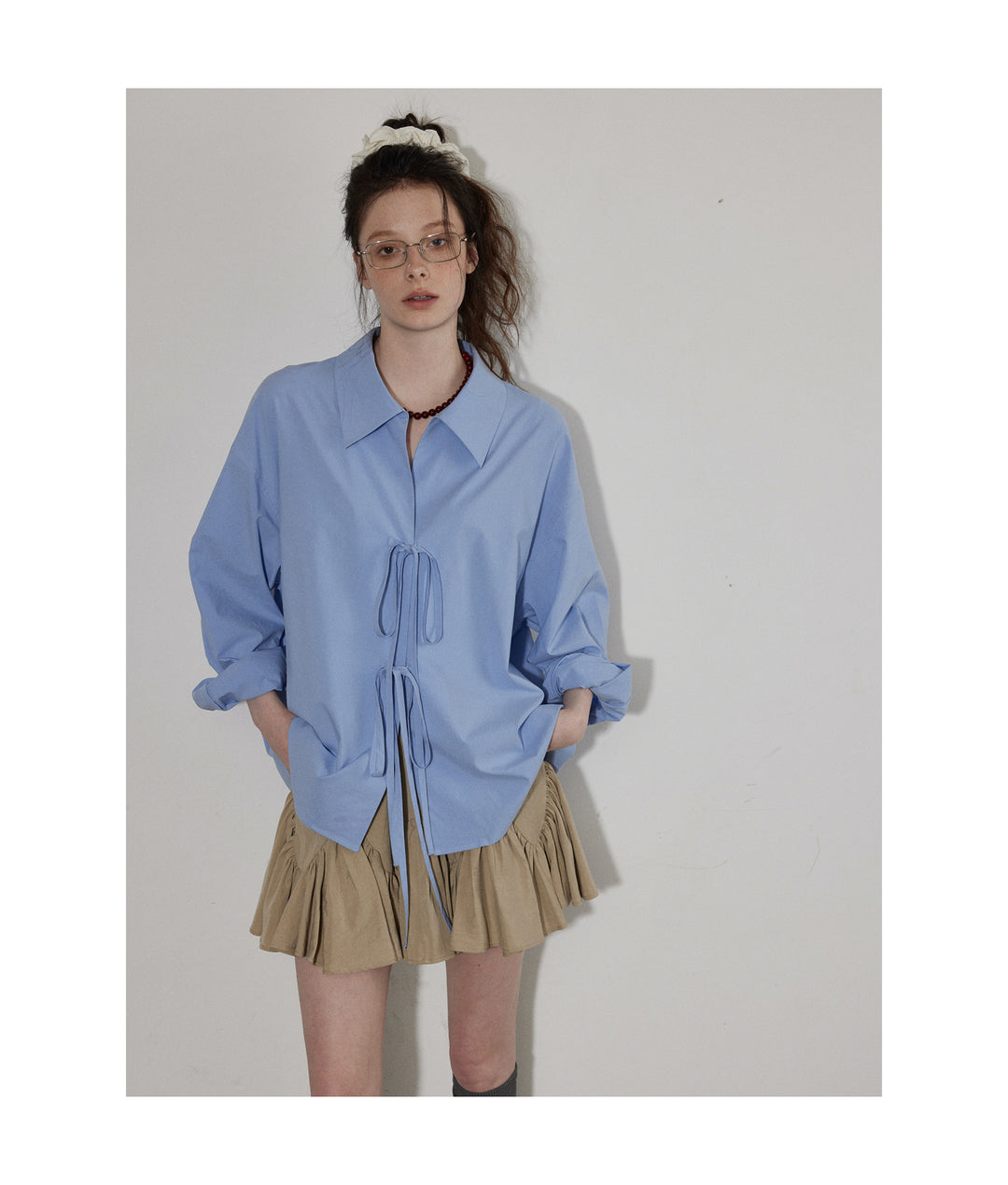 Soft Tie Blouson Shirt LCBS0164