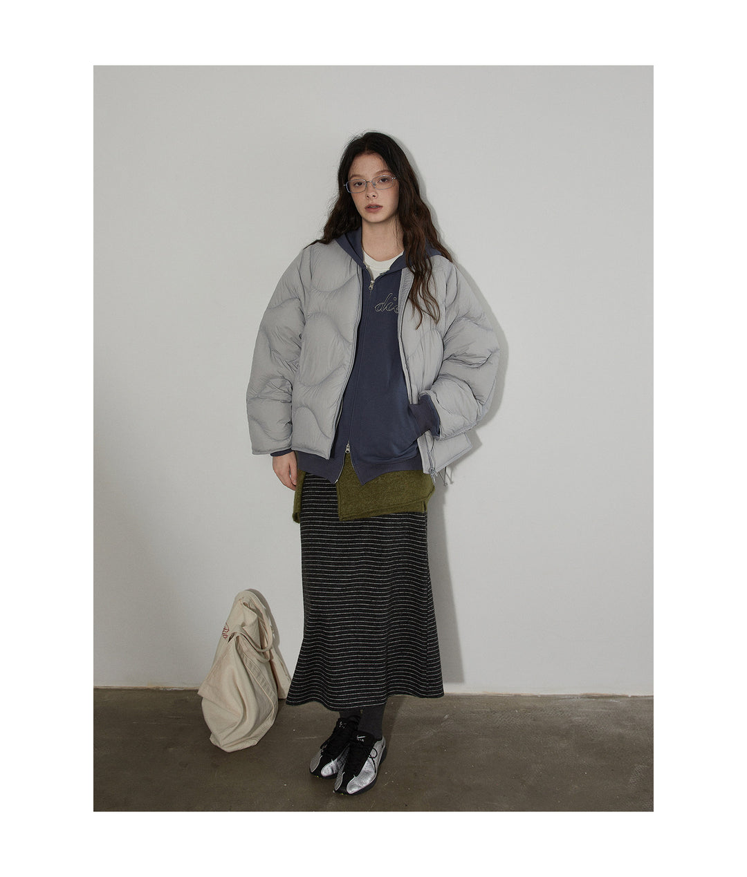 Wave Quilted Cotton Down Jacket LCDJ0305