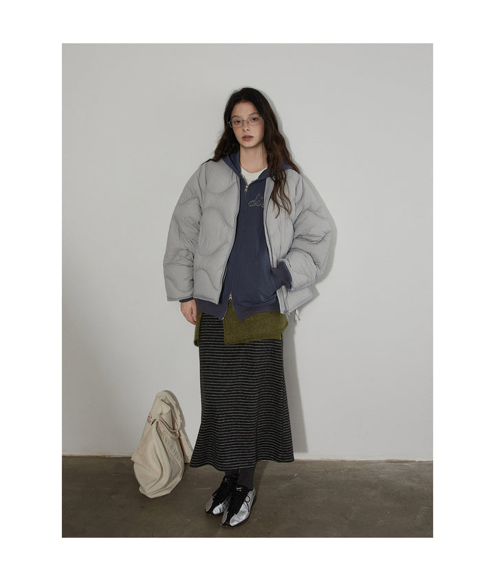 Wave Quilted Cotton Down Jacket LCDJ0305