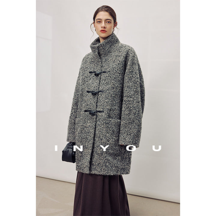 Stone Heather Wool Toggle Coat IYTC0321