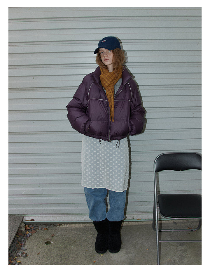 Plum Cloud Cropped Puffer Jacket BMPJ0296