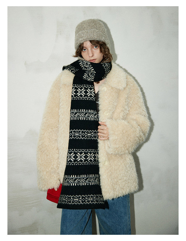 Soft Sherpa Faux Fur Button Jacket BMFJ0303