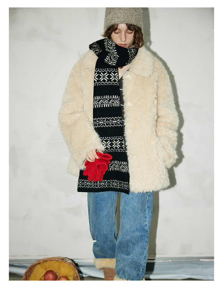 Soft Sherpa Faux Fur Button Jacket BMFJ0303