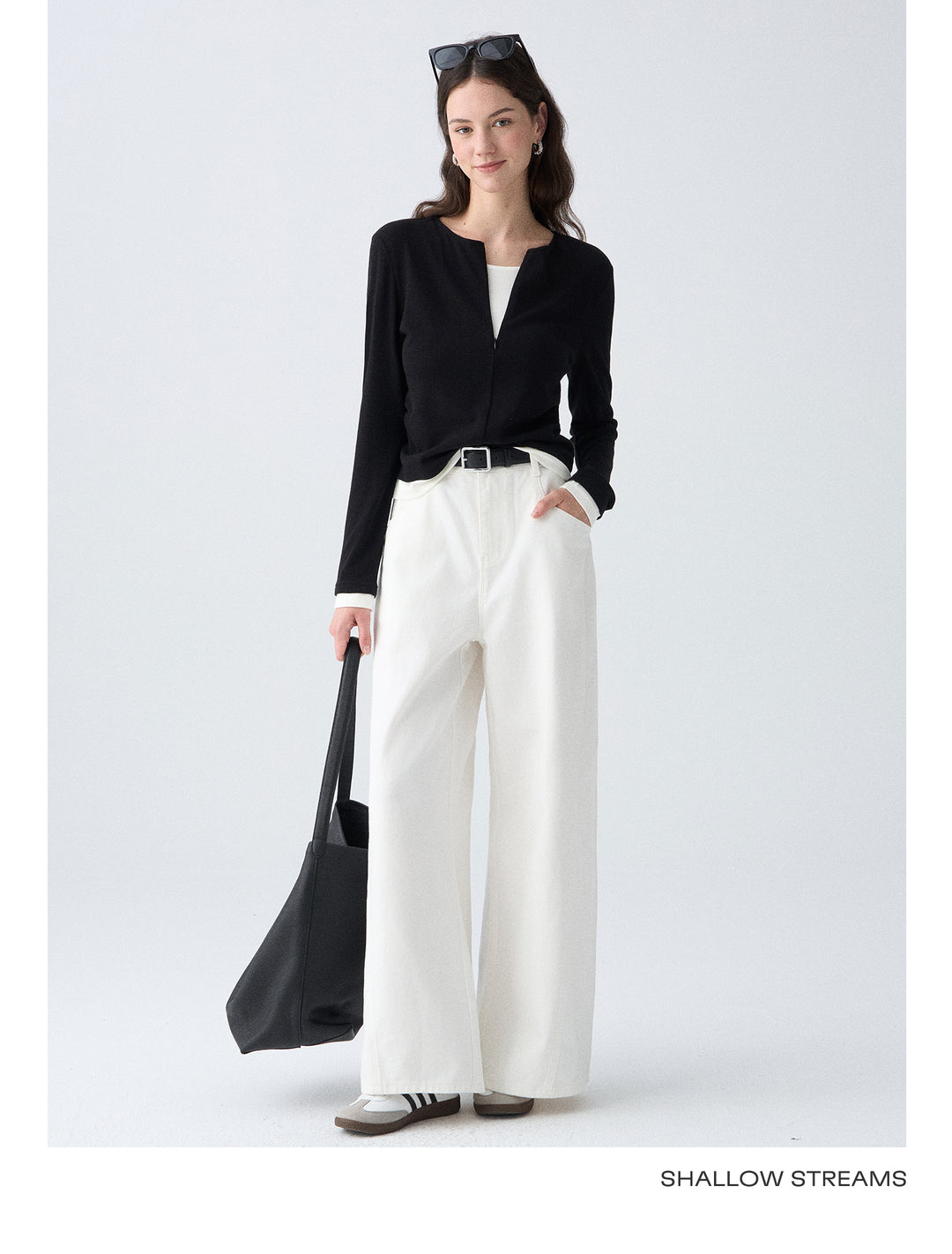 Contrast Layer Knit Cardigan SSKC0287