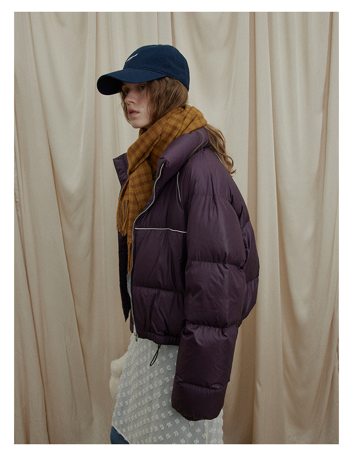 Plum Cloud Cropped Puffer Jacket BMPJ0296