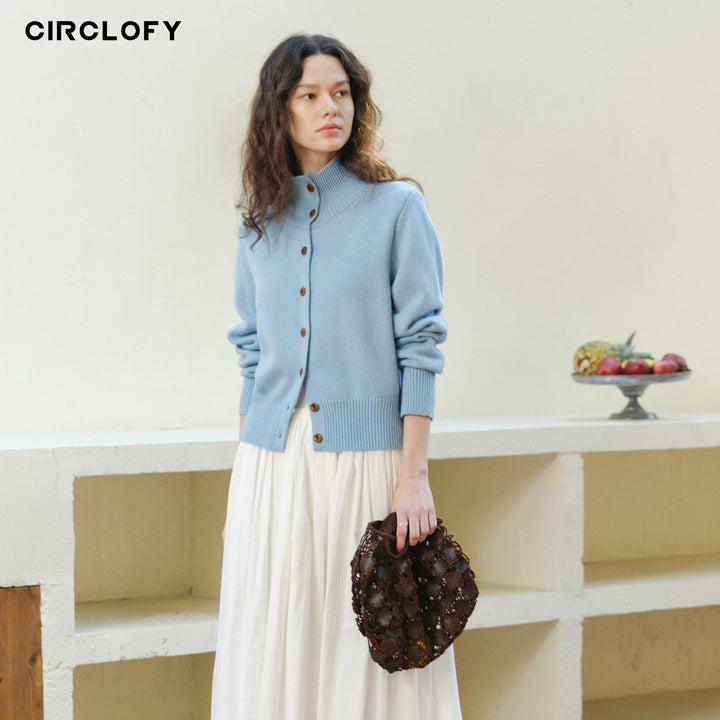Cozy Luxe High-Neck Cardigan CCHC0139